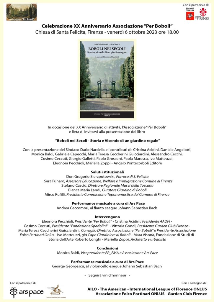 XX Anniversario Per Boboli, Firenze