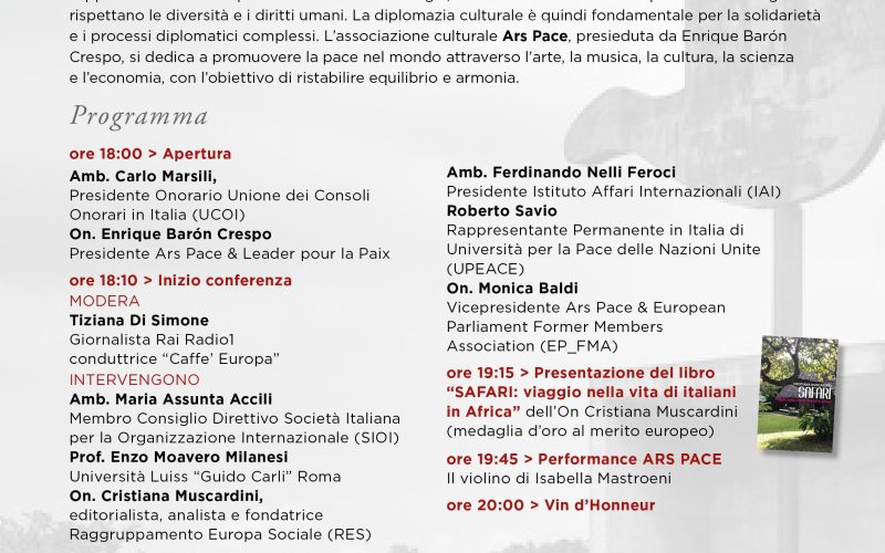 DIPLOMAZIA CULTURALE E PACE, Roma