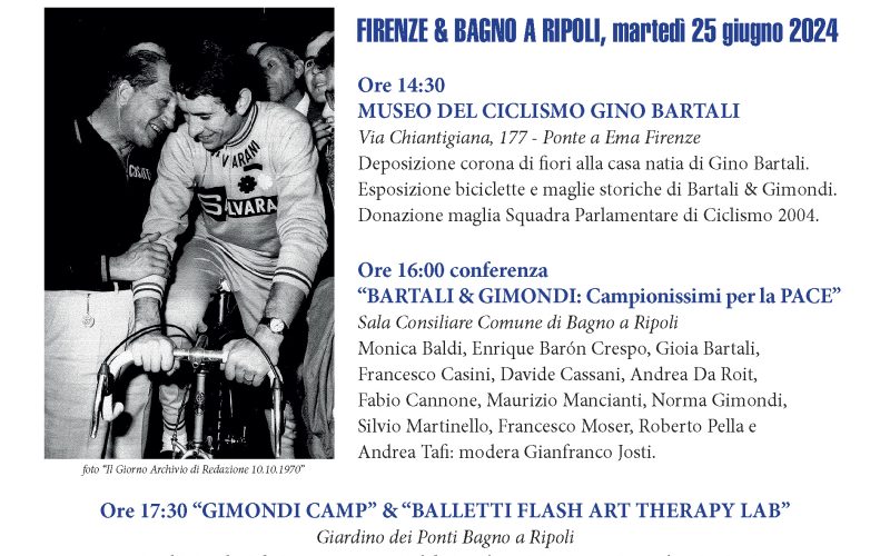“BARTALI & GIMONDI: Campionissimi per la Pace”, Firenze