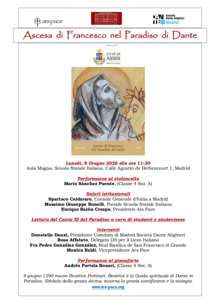 “Ascesa di San Francesco d’Assisi nel Paradiso di Dante” Madrid